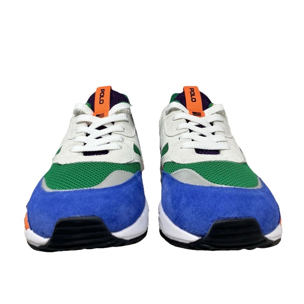 Polo Ralph Lauren Sneakers Womens 12.5 Colorblock Suede Leather Lifestyle Jogger - Picture 3 of 10